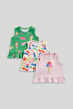 Load image into Gallery viewer, Mothercare 3 Pack Ice Cream Vest T-Shirts
