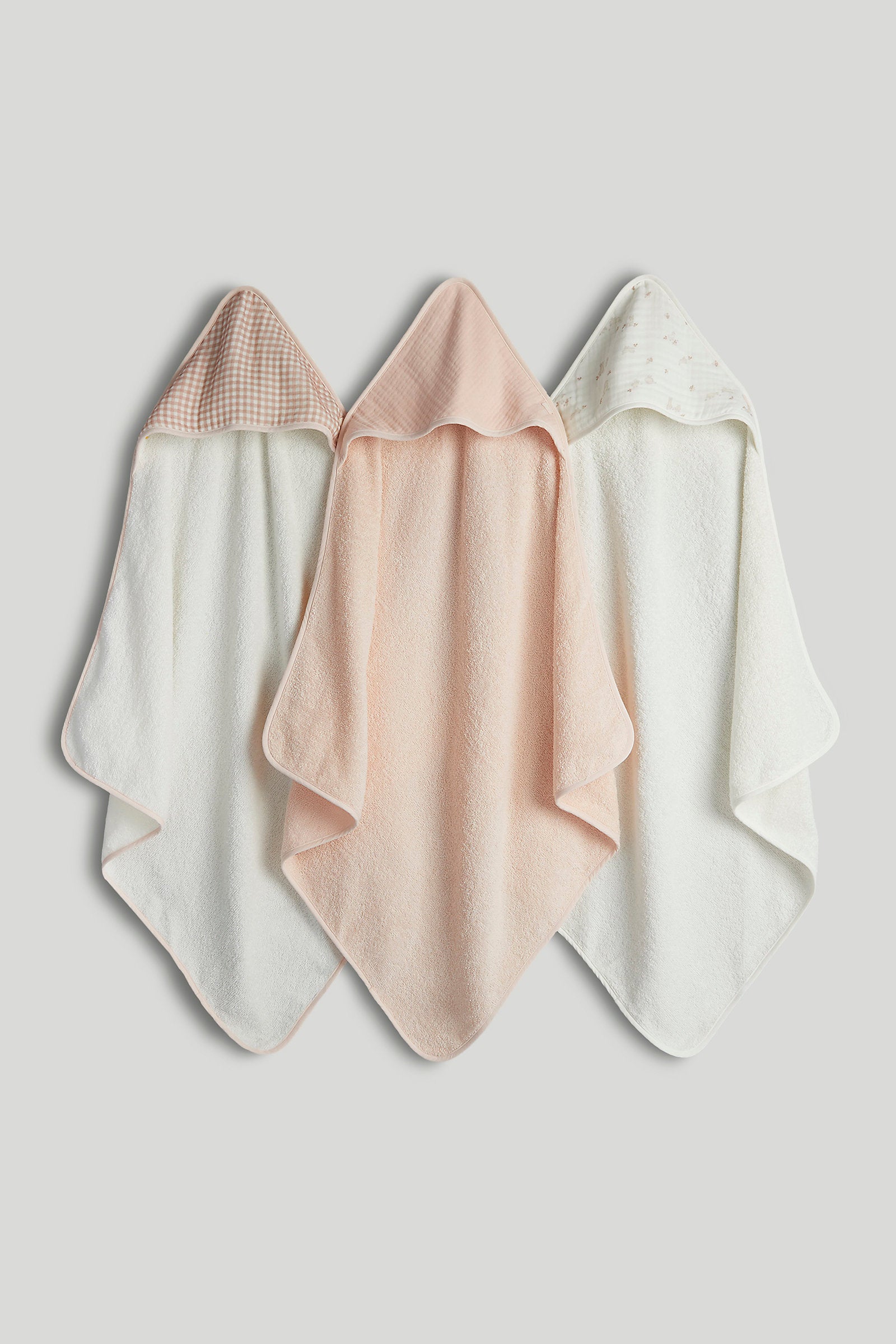 Mothercare Cuddle N Dry Baby Hooded Towel  3pk