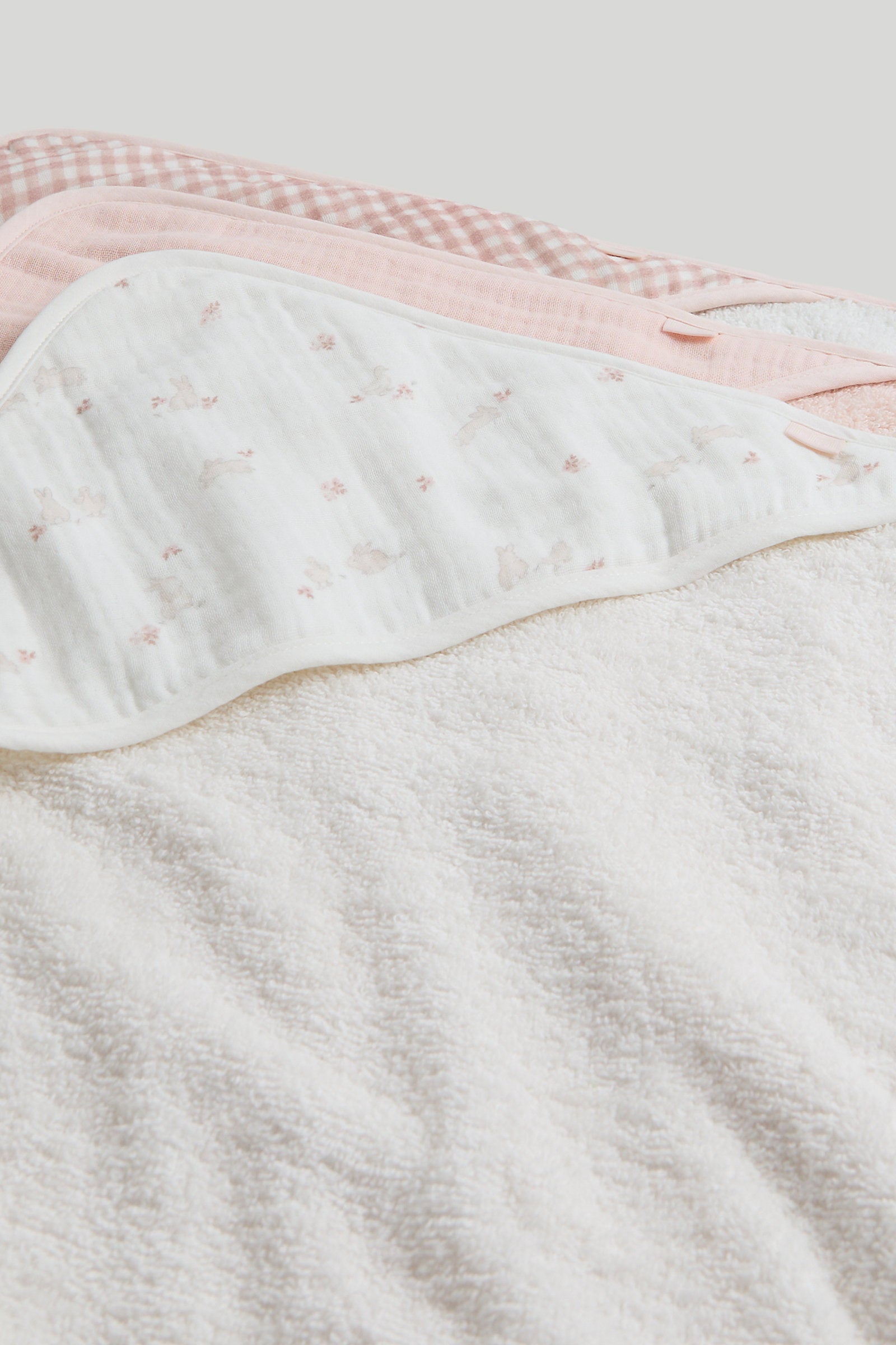 Mothercare Cuddle N Dry Baby Hooded Towel  3pk