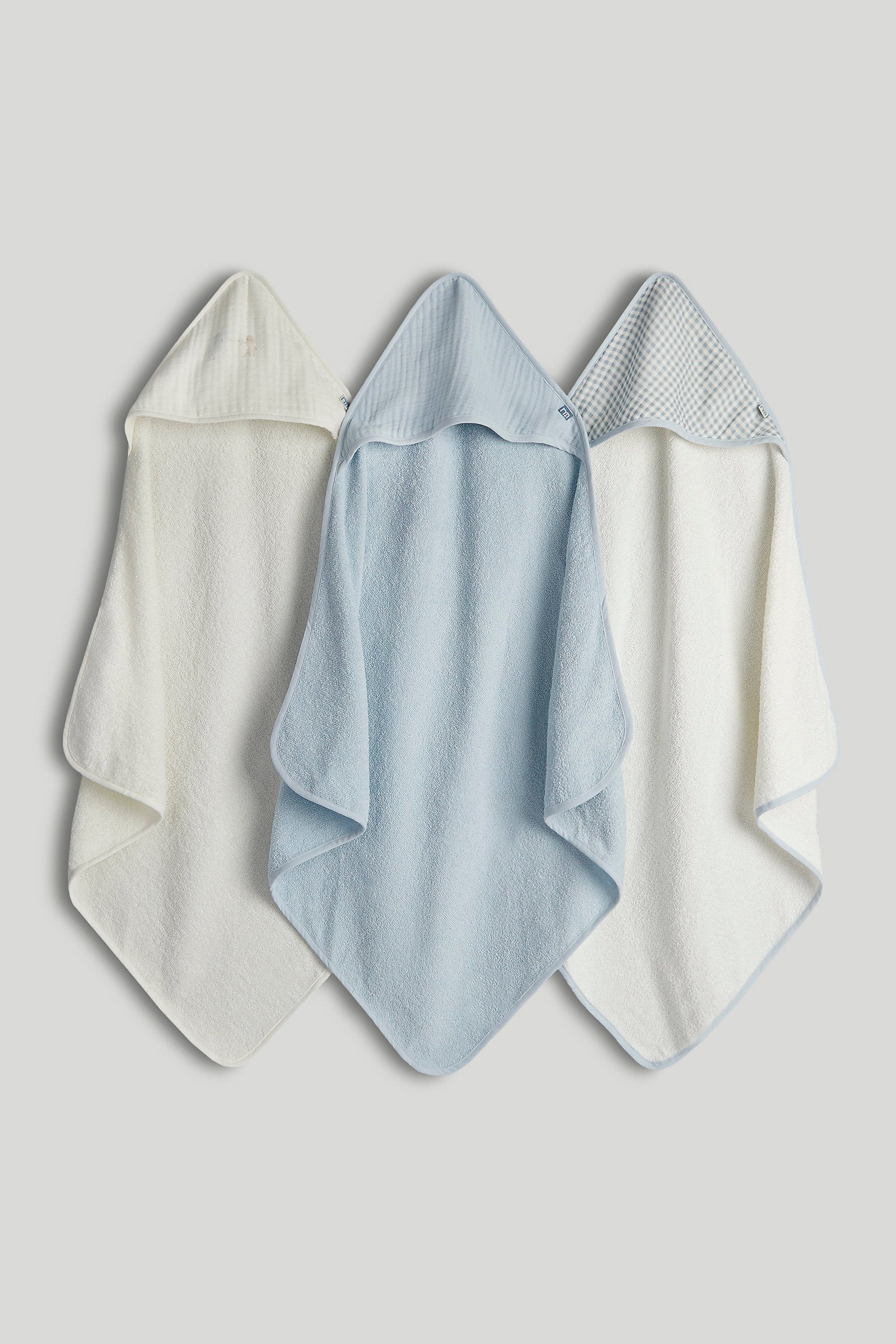 Mothercare Cuddle N Dry Baby Hooded Towel  3pk
