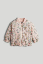 Load image into Gallery viewer, Mothercare Pink Floral Bomber Jacket
