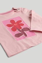 Load image into Gallery viewer, Mothercare Pink Flower Long-Sleeved T-Shirt
