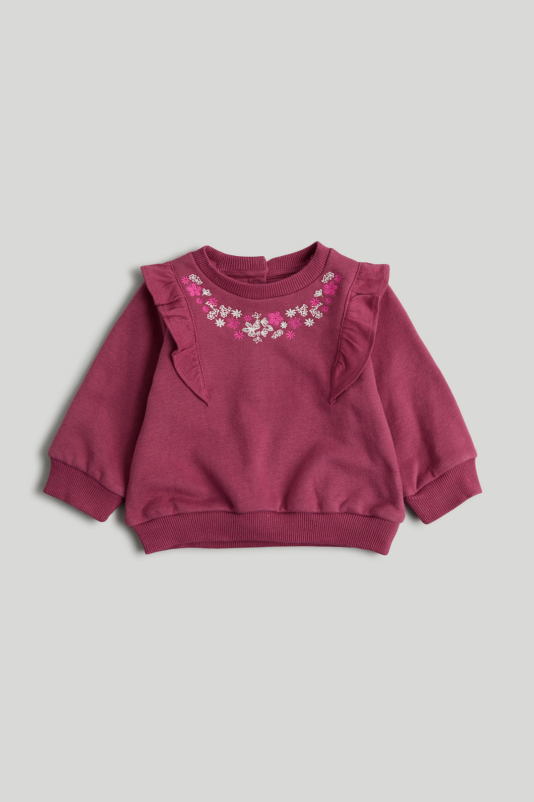 Mothercare Berry Embroidered Sweat Top