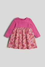 Load image into Gallery viewer, Mothercare Pink Cotton Twofer Dress
