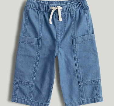 Mothercare Wide-Leg Denim Cargo Jeans
