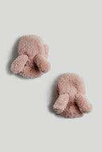Load image into Gallery viewer, Mothercare Pink Fluffy Mittens

