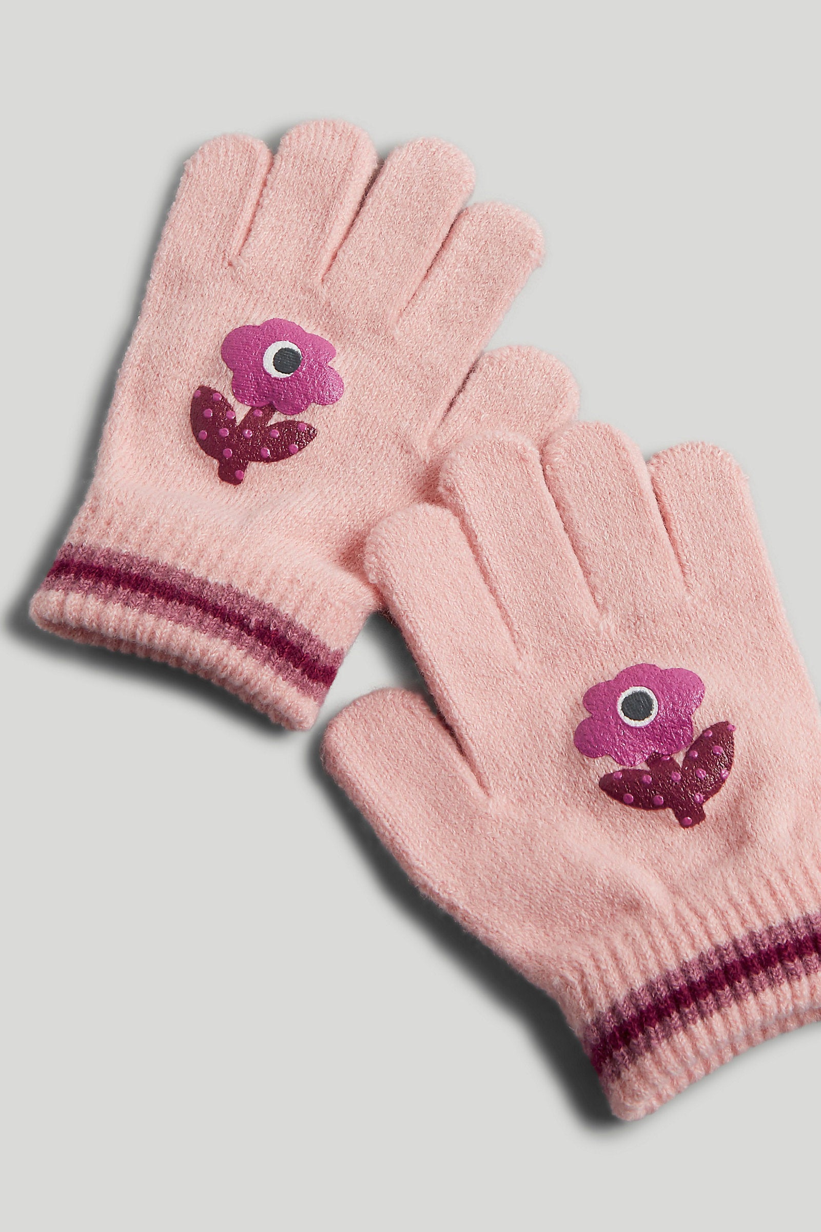 Mothercare Pink Flower Gloves