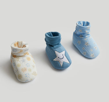 Mothercare 3 Pack Planets Sock-Top Booties
