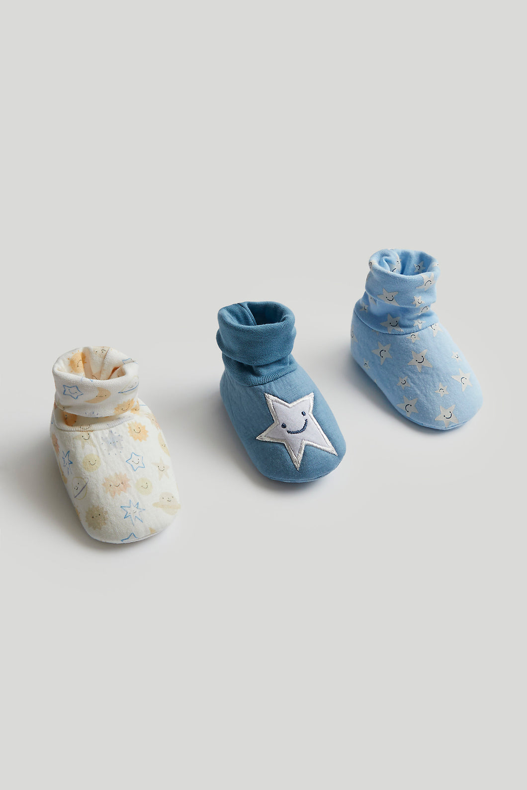 Mothercare 3 Pack Planets Sock-Top Booties