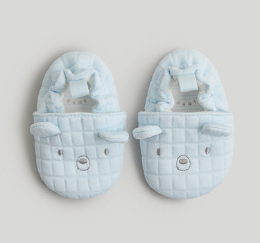 Mothercare Blue Bear Baby Slippers