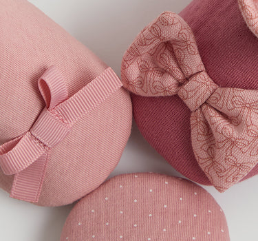 Mothercare 3 Pack Pink Sock-Top Booties