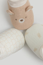 Load image into Gallery viewer, Mothercare 3 Pack Bear Sock-Top Baby Booties
