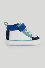 Load image into Gallery viewer, Mothercare Blue Star Hi-Top Pram Trainers
