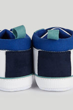 Load image into Gallery viewer, Mothercare Blue Star Hi-Top Pram Trainers
