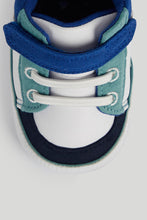 Load image into Gallery viewer, Mothercare Blue Star Hi-Top Pram Trainers
