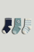 Load image into Gallery viewer, Mothercare 3 Pack Dino Slip-Resist Baby Socks
