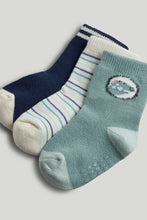 Load image into Gallery viewer, Mothercare 3 Pack Dino Slip-Resist Baby Socks
