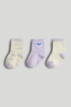 Load image into Gallery viewer, Mothercare 3 Pack Flower Slip-Resist Baby Socks
