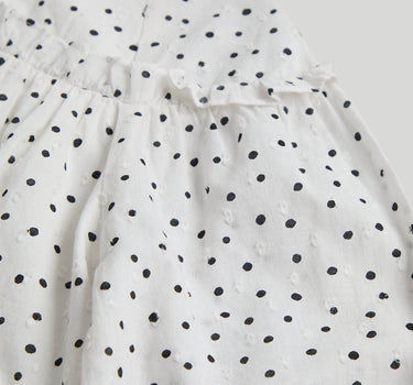 Mothercare White Spotty Dobby Blouse