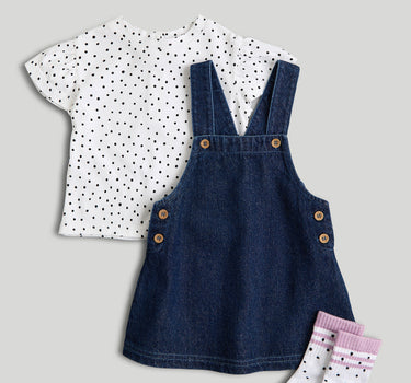 Mothercare 4-Piece Pinny Dress Outfit Set