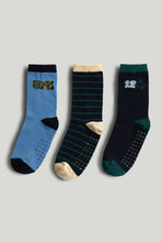 Load image into Gallery viewer, Mothercare 3 Pack Dinosaur Slip-Resist Socks
