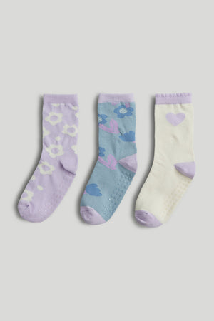 Mothercare 3 Pack Floral Slip-Resist Socks