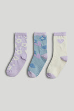 Load image into Gallery viewer, Mothercare 3 Pack Floral Slip-Resist Socks
