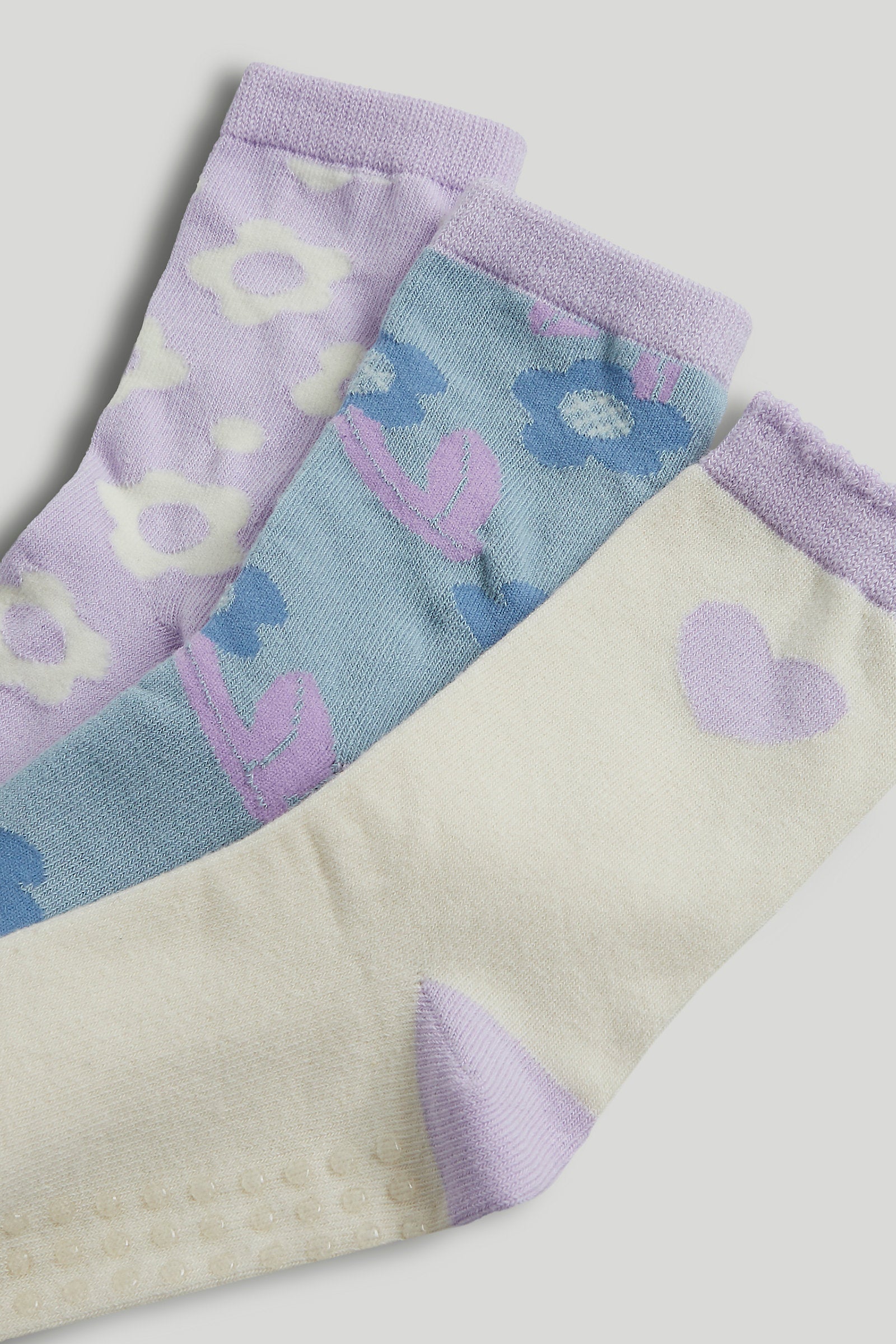 Mothercare 3 Pack Floral Slip-Resist Socks
