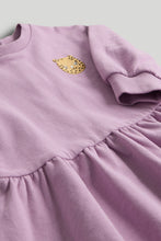 Load image into Gallery viewer, Mothercare Lilac Leopard Sweatshirt Dress
