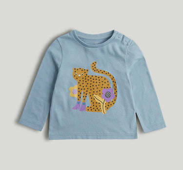 Mothercare Blue Leopard Long-Sleeved T-Shirt
