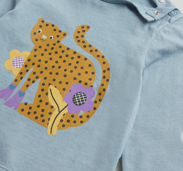 Mothercare Blue Leopard Long-Sleeved T-Shirt