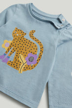 Load image into Gallery viewer, Mothercare Blue Leopard Long-Sleeved T-Shirt
