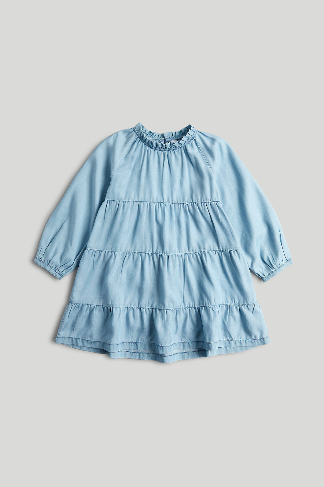 Mothercare Blue Tiered Cotton Dress