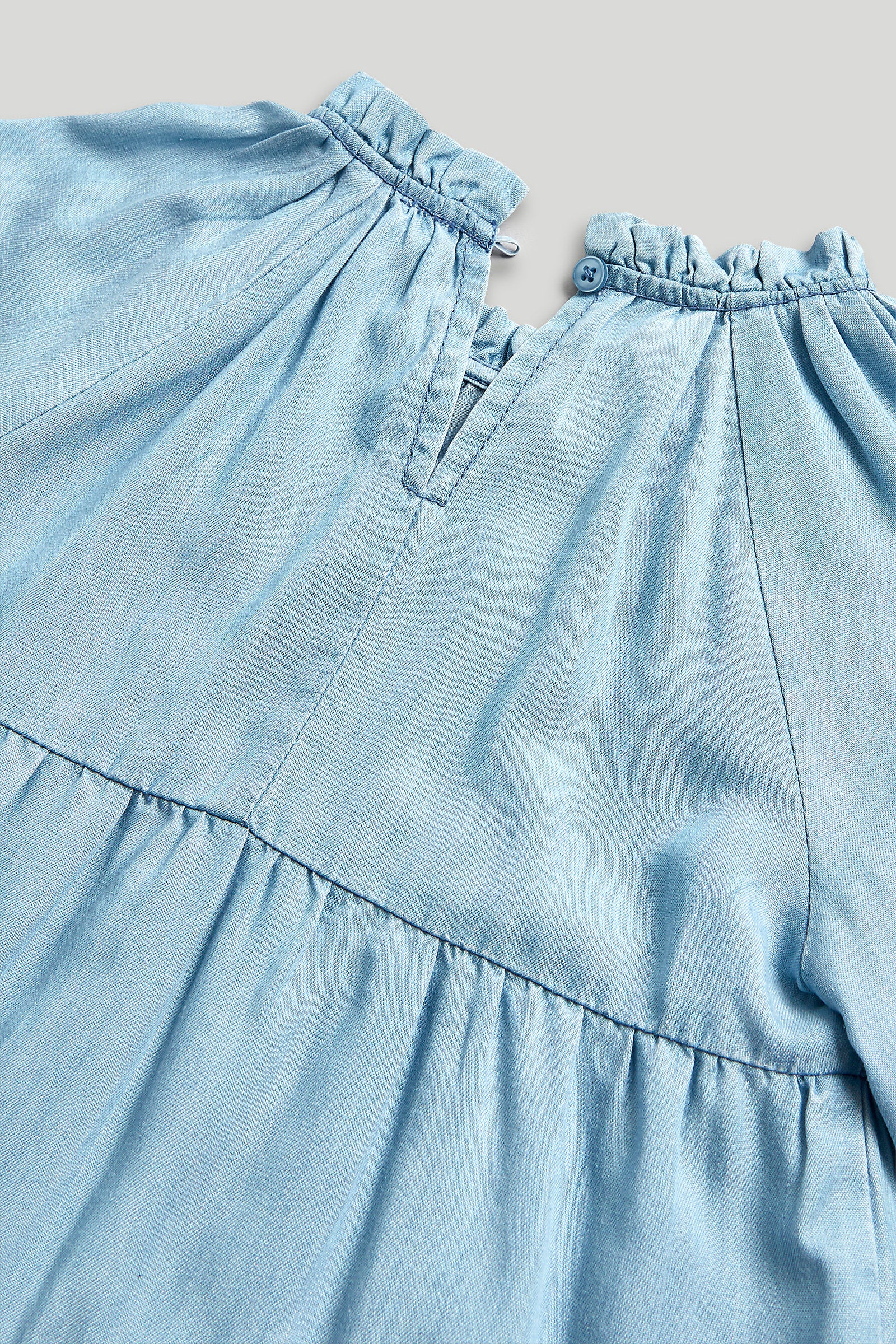 Mothercare Blue Tiered Cotton Dress
