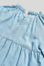 Load image into Gallery viewer, Mothercare Blue Tiered Cotton Dress
