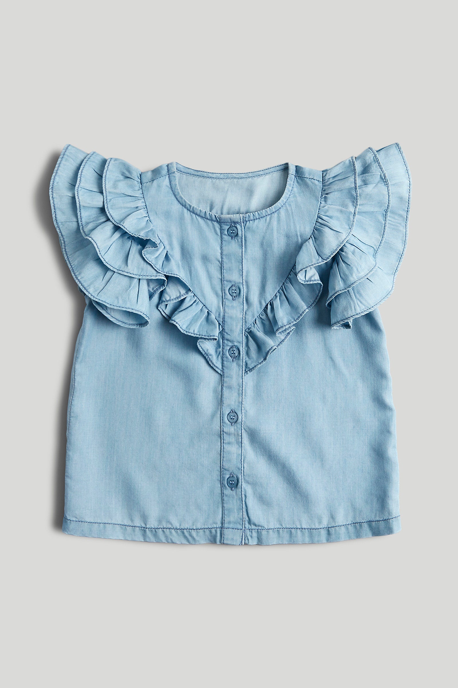 Mothercare Blue Ruffle Blouse