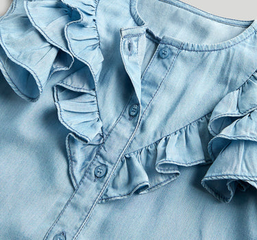 Mothercare Blue Ruffle Blouse