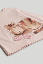 Load image into Gallery viewer, Mothercare Pink Cat Long-Sleeved T-Shirt
