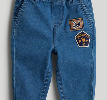 Mothercare Badged Pull-On Jeans