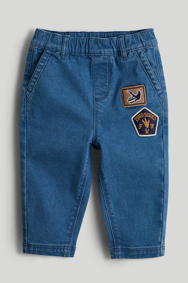 Mothercare Badged Pull-On Jeans