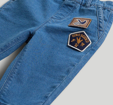 Mothercare Badged Pull-On Jeans