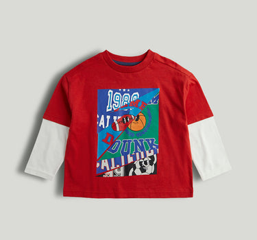 Mothercare Red Varsity Long-Sleeved T-Shirt