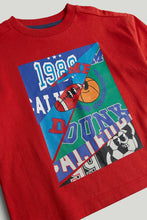 Load image into Gallery viewer, Mothercare Red Varsity Long-Sleeved T-Shirt
