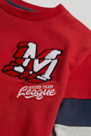 Mothercare Red Varsity Sweat Top