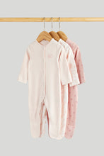 Load image into Gallery viewer, Mothercare 3 Pack Pink Sleepsuits
