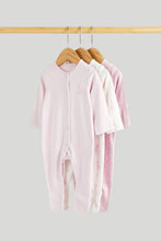 Load image into Gallery viewer, Mothercare 3 Pack Giraffe Sleepsuits
