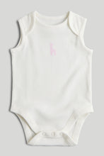 Load image into Gallery viewer, Mothercare 5 Pack Giraffe Sleeveless Bodysuits
