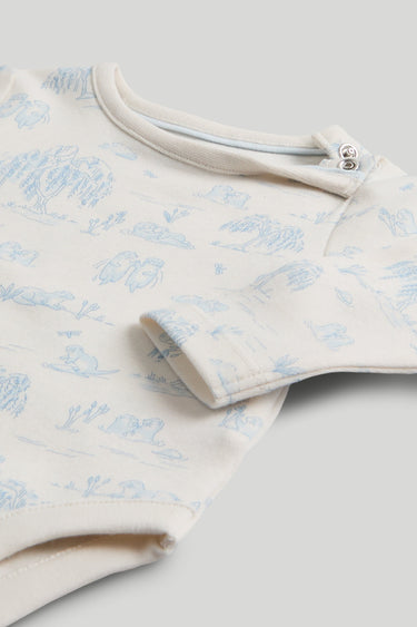 Mothercare My First 2 Pack Blue Long-Sleeved Bodysuits