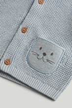 Load image into Gallery viewer, Mothercare My First Blue Knitted Cardigan
