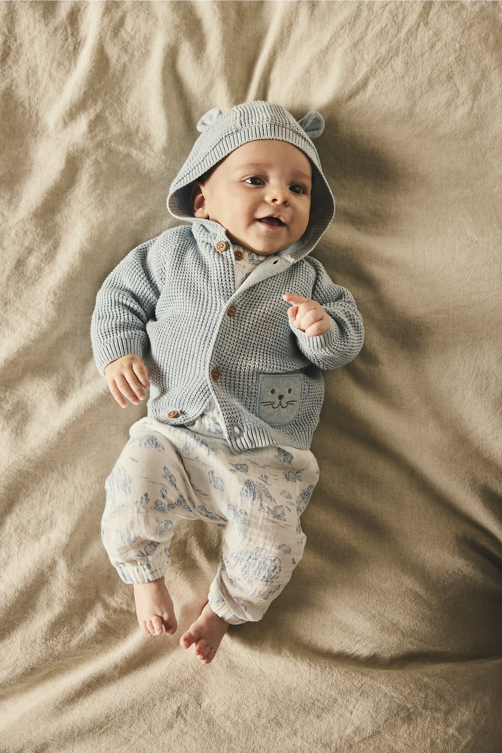 Mothercare My First Blue Knitted Cardigan